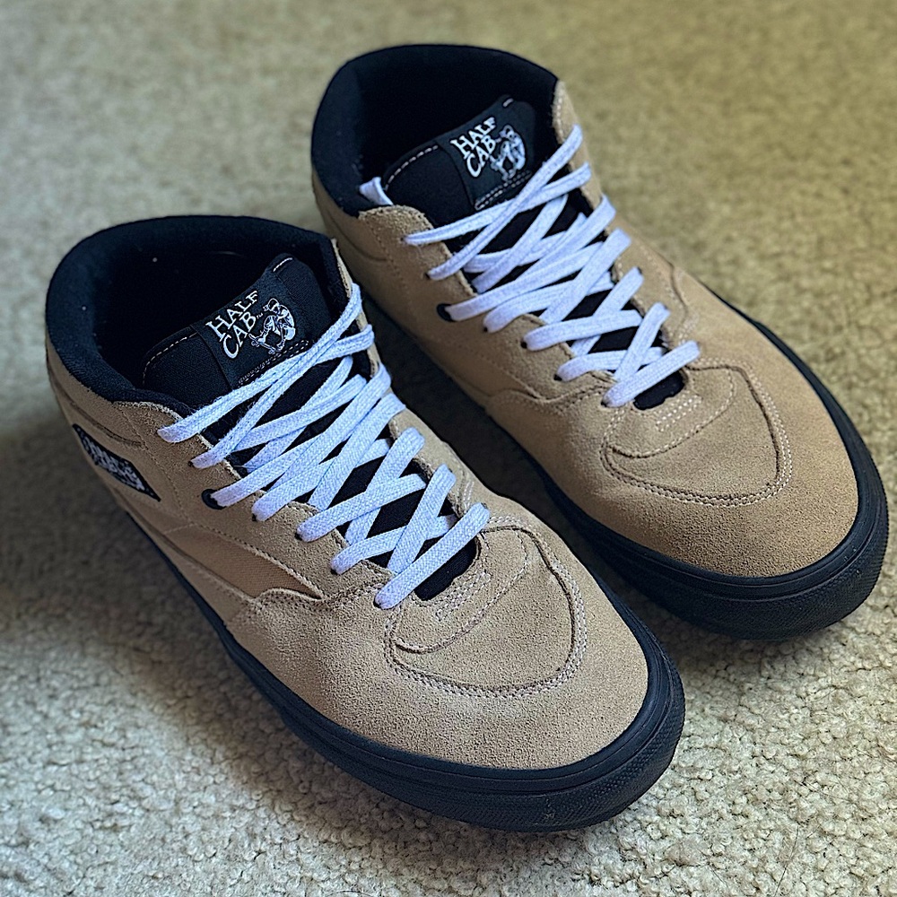 Vans Skate Half Cab Suede Shoe Pig / Olive Khaki Black size 13